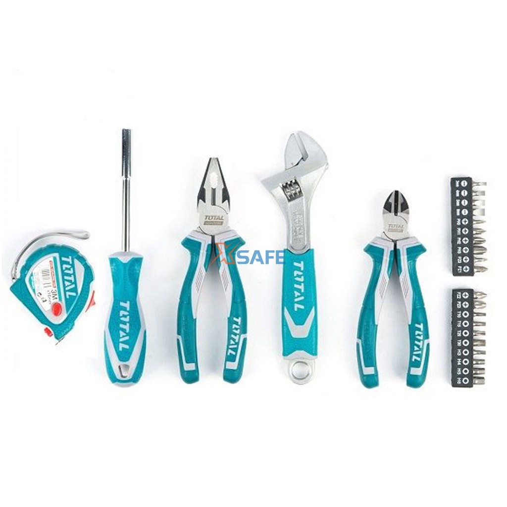 Bộ dụng cụ cầm tay 25 chi tiết TOTAL THKTHP90256 mạ chrome chắc chắn, chịu lực, chịu nhiệt tốt - chính hãng