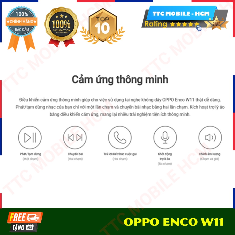 Combo Sản Phẩm OPPO (OPPO Band + Enco W11) - Hàng Chính Hãng - Nguyên Seal - TTC MOBILE