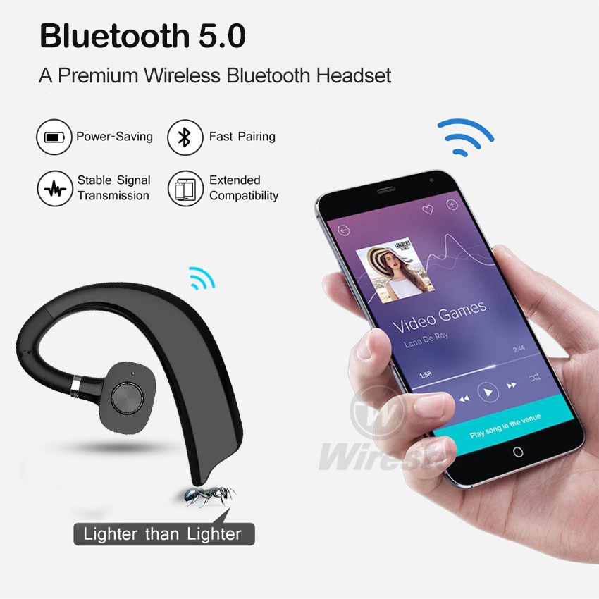 Tai Nghe Nhét Tai Wiresto Bluetooth 5.0 Không Dây Âm Thanh Hifi Stereo Chống Thấm Nước IPX4 Có Micro