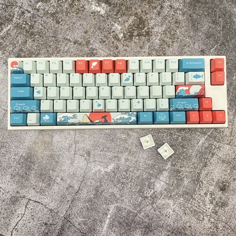 Keycap Coral Sea XDA Thick PBT 128 phím 88PC