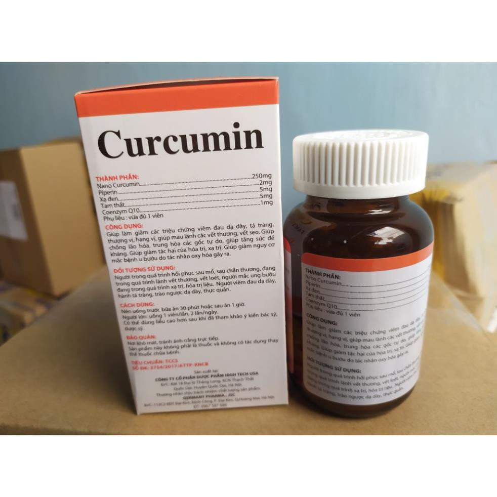 NANO CURCUMIN GOLD dt Viêm Loét Dạ Dày, tá tràng Hộp 30 Viên.