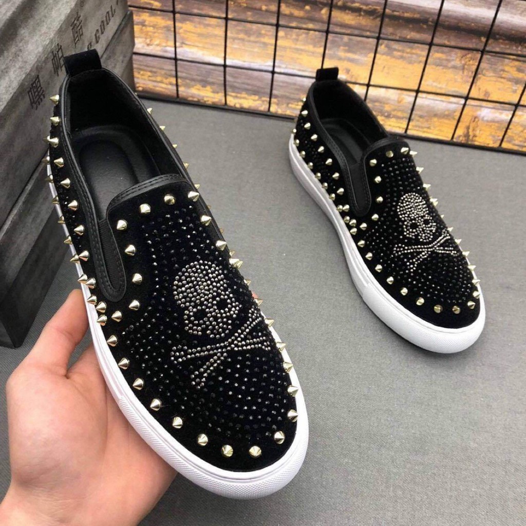 [SIÊU PHẨM] Giày slip on đính đá nam cao cấp cực ngầu và đẹp | BigBuy360 - bigbuy360.vn