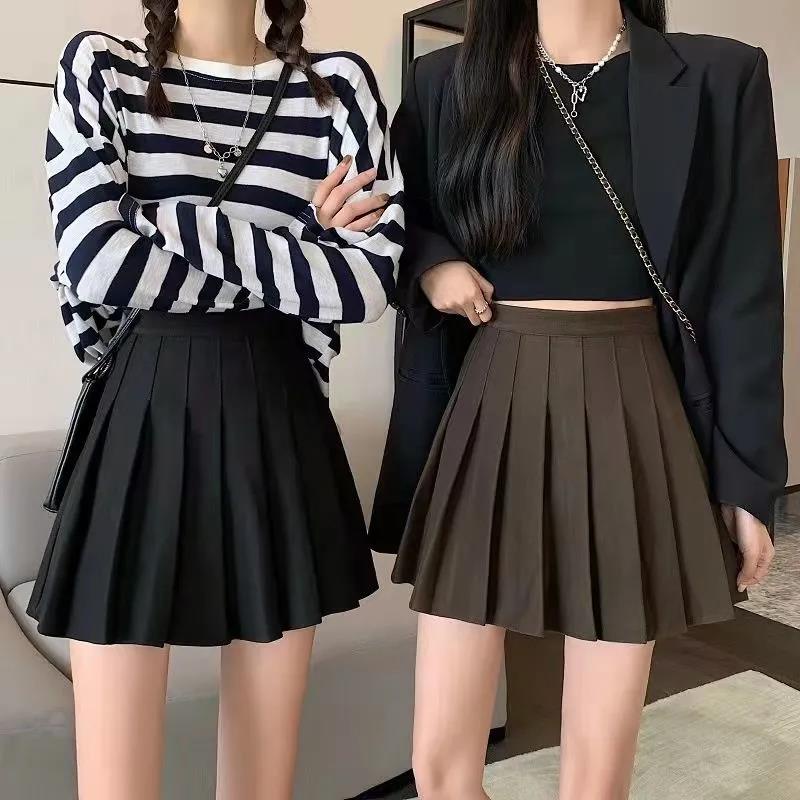 Chân váy chữ A NZN xếp ly lưng cao thời trang cho nữ