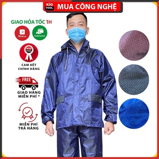 Áo Mưa Bộ Vải Dù KIOTOOL Siêu Bền Không Thấm Nước