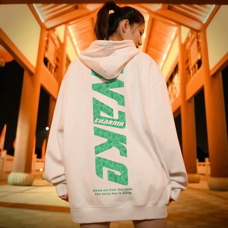 Áo Hoodie Phối Nhung Dày In Chữ Cá Tính / Size M-8Xl | BigBuy360 - bigbuy360.vn