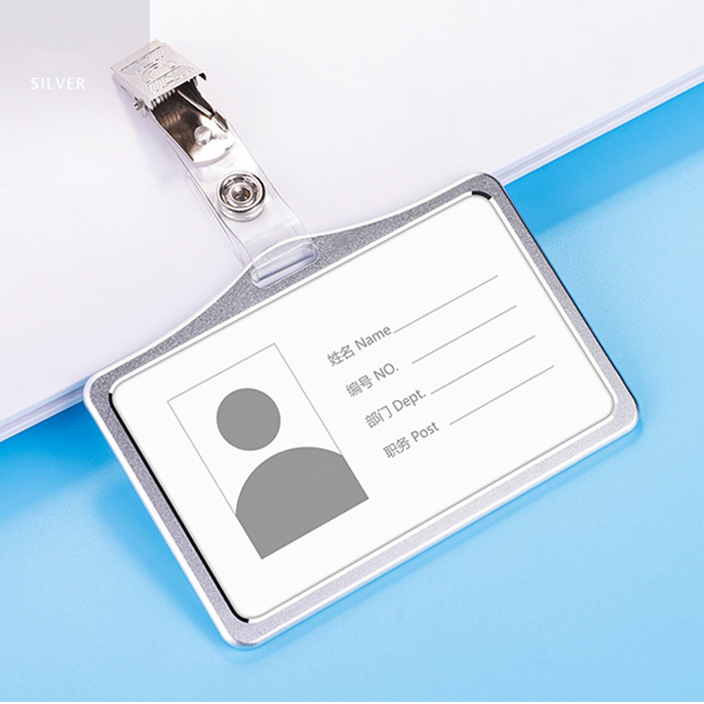 Kẹp Giữ Thẻ ID/Thẻ Tên Bằng Kim Loại Đa Năng Nhiều Màu Thời Trang Cho Nam Và Nữ