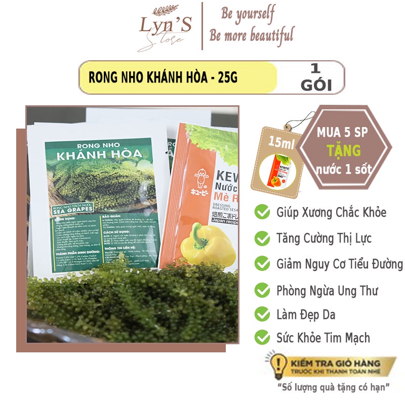 Rong nho tách nước Khánh Hòa  💝 𝑭𝑹𝑬𝑬𝑺𝑯𝑰𝑷 💝 rong nho, công nghệ tách nước chuẩn công nghệ Nhật - túi zipper 25g | BigBuy360 - bigbuy360.vn