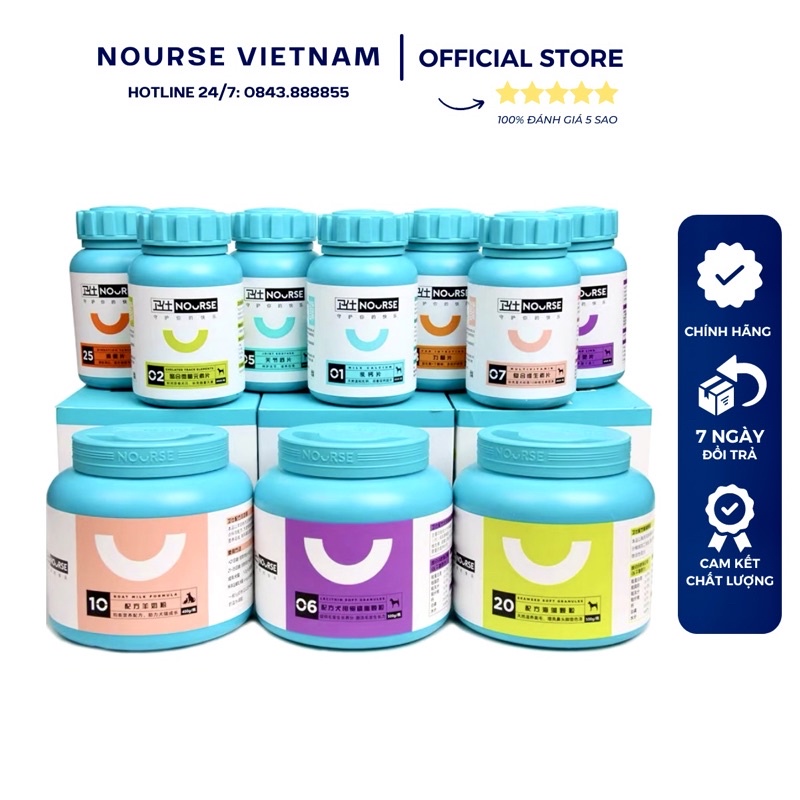 Nourse cho chó Tổng hợp Vitamin Gel dinh dưỡng Bổ khớp Dưỡng lông Canxi Sữa bột cho chó con