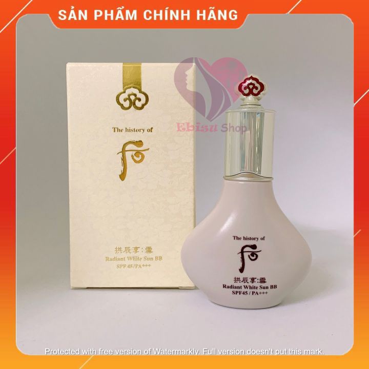 (HÀNG CHÍNH HÃNG CÓ TEM) Kem BB Hoàng Cung dưỡng sáng da và chống nắng - Radian White BB Sun SPF 45/PA+++