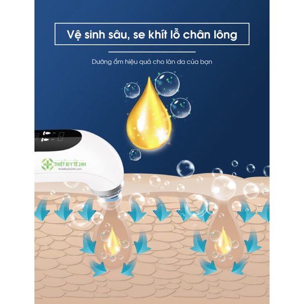 Máy Hút Mụn Làm Sạch Sâu - Super Micro Bubble Face Cleaner - Massage, Dưỡng Ẩm, Sạch Da