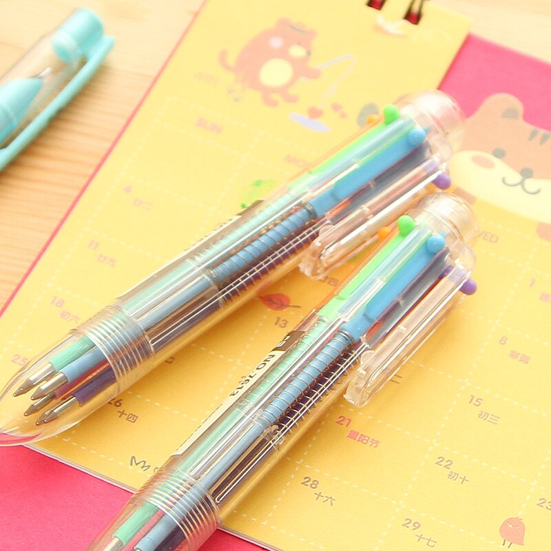 Bút bi nhiều màu sắc 6 trong 1 tiện dụng cho văn phòng và học tập