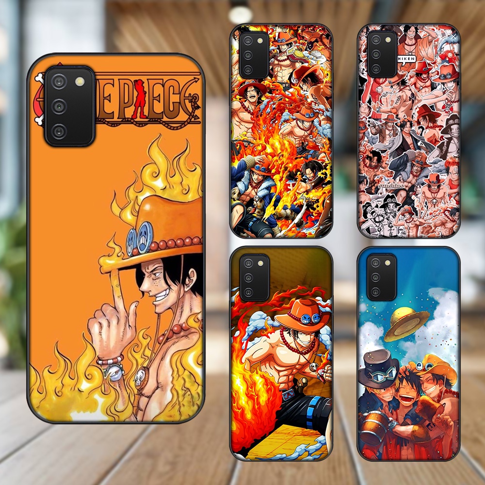 Ốp lưng Samsung A03S viền đen in hình Ace One Piece
