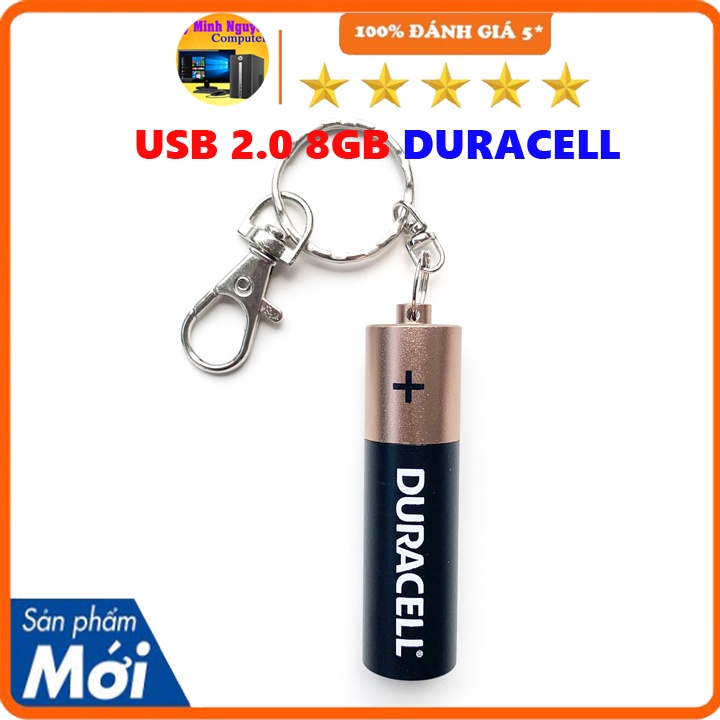 Usb 2.0 8gb Duracell có móc khoá hình cục pin thời trang