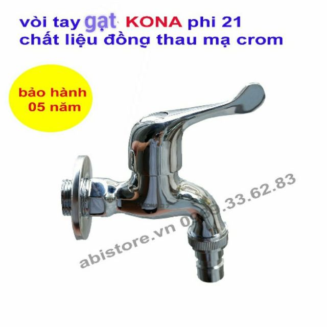 VÒI NƯỚC ĐỒNG MẠ CROME BẢO HÀNH 5 NĂM KONA