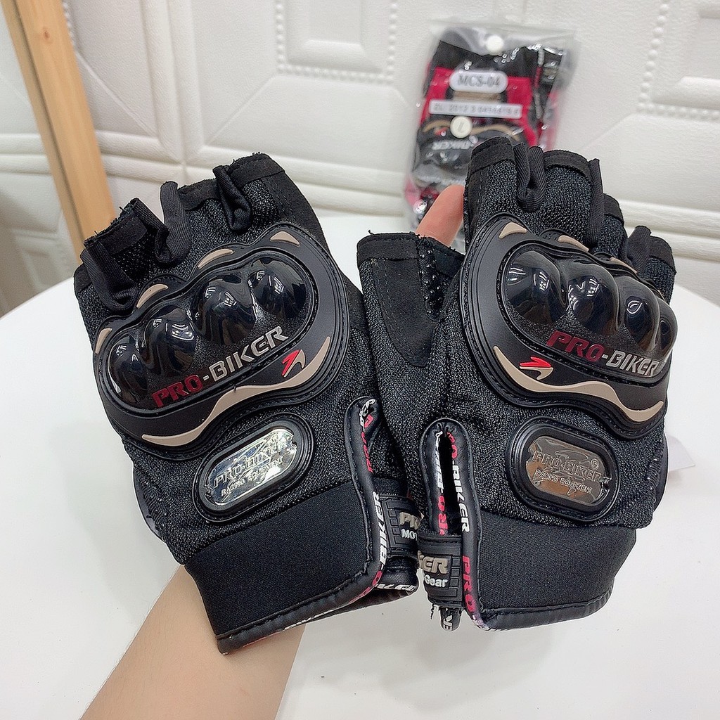 Xả hàng - Găng tay cụt ngón Phượt Probike Thể thao lái xe, vận động ngoài trời bao tay chống nắng 1M11