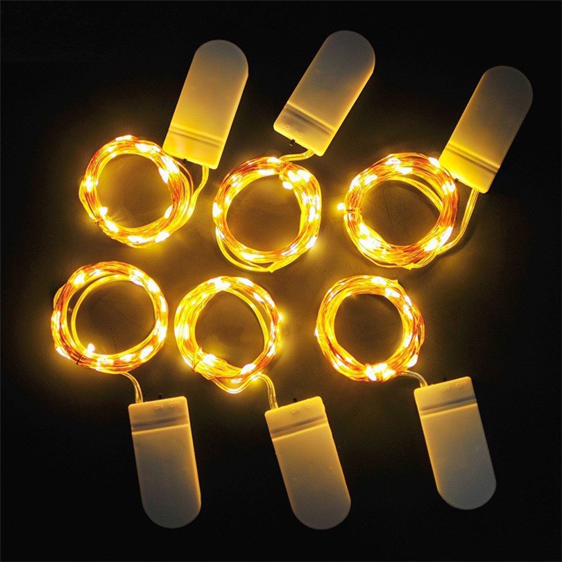 Combo dây đèn led đom đóm fairy light 3 mét 30 bóng + 20 kẹp gỗ trang trí