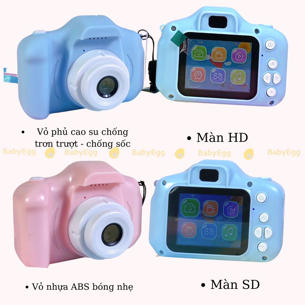 MÁY ẢNH MINI cho bé ĐA NĂNG quay phim chụp ảnh camera mini đồ chơi trẻ em cho bé trai bé gái 4 5 6 7 8 9 tuổi Baby egg