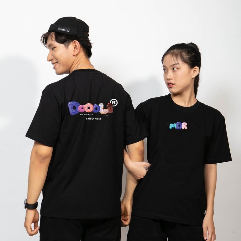 Áo thun unisex form rộng Phông tay lỡ Mdr doodli Local Brand Mi Midori