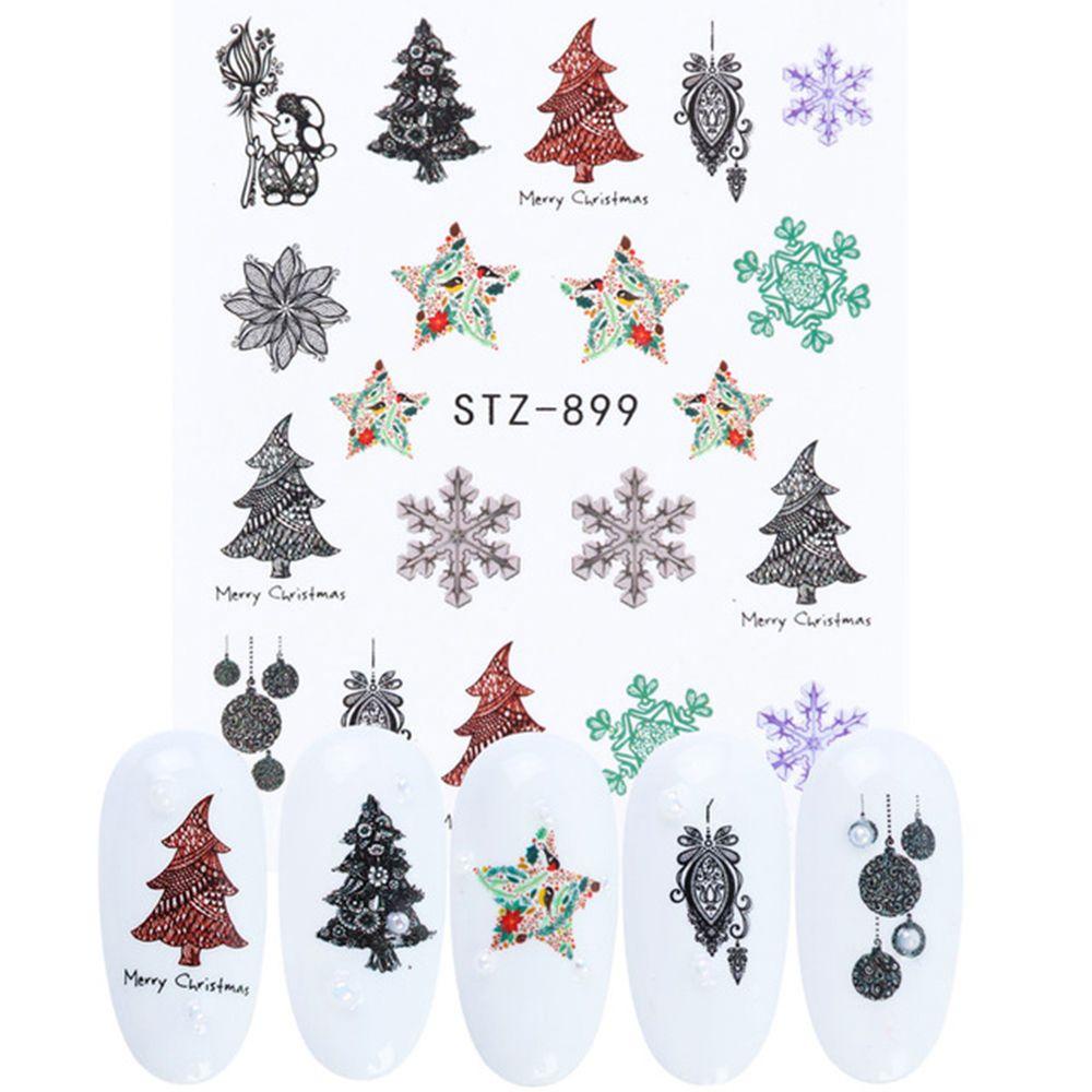 MIH 1 / 12 Sticker Dán Móng Tay Chủ Đề Giáng Sinh