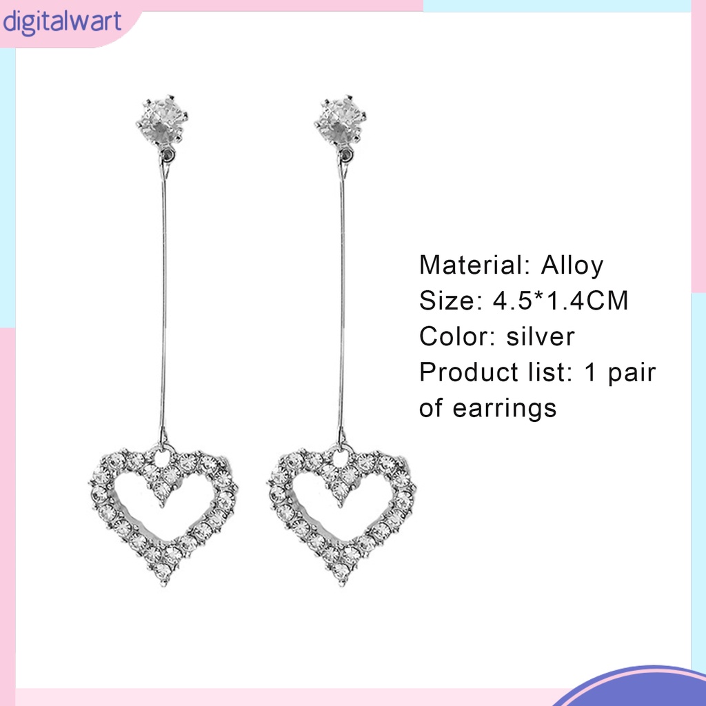 Đôi Khuyên Tai Hợp Kim Hình Trái Tim Thời Trang Cho Nữ