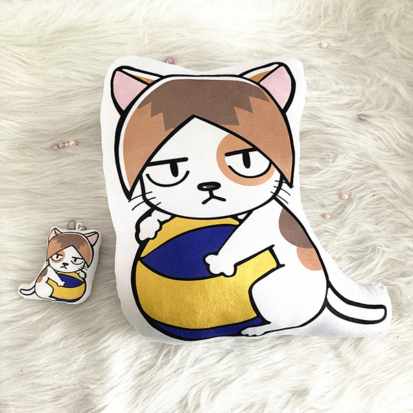Gối Nhồi Bông Hình Mèo Haikyuu Trang Trí