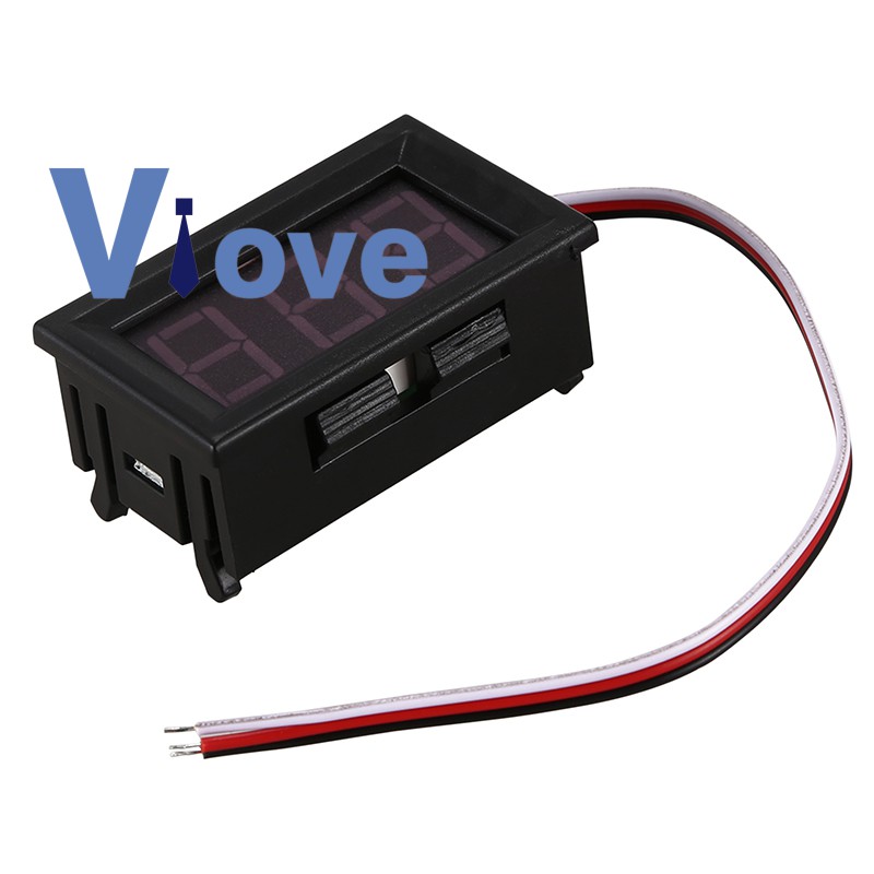 Mini voltmeter tester Digital voltage test battery DC 0-30V red auto