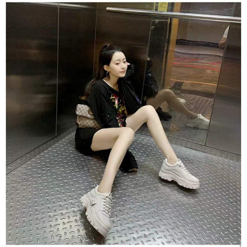 (Freeship) Giầy thể thao nữ,sneakers ULzzang full trắng độn đế năng động và cá tính T140 | BigBuy360 - bigbuy360.vn