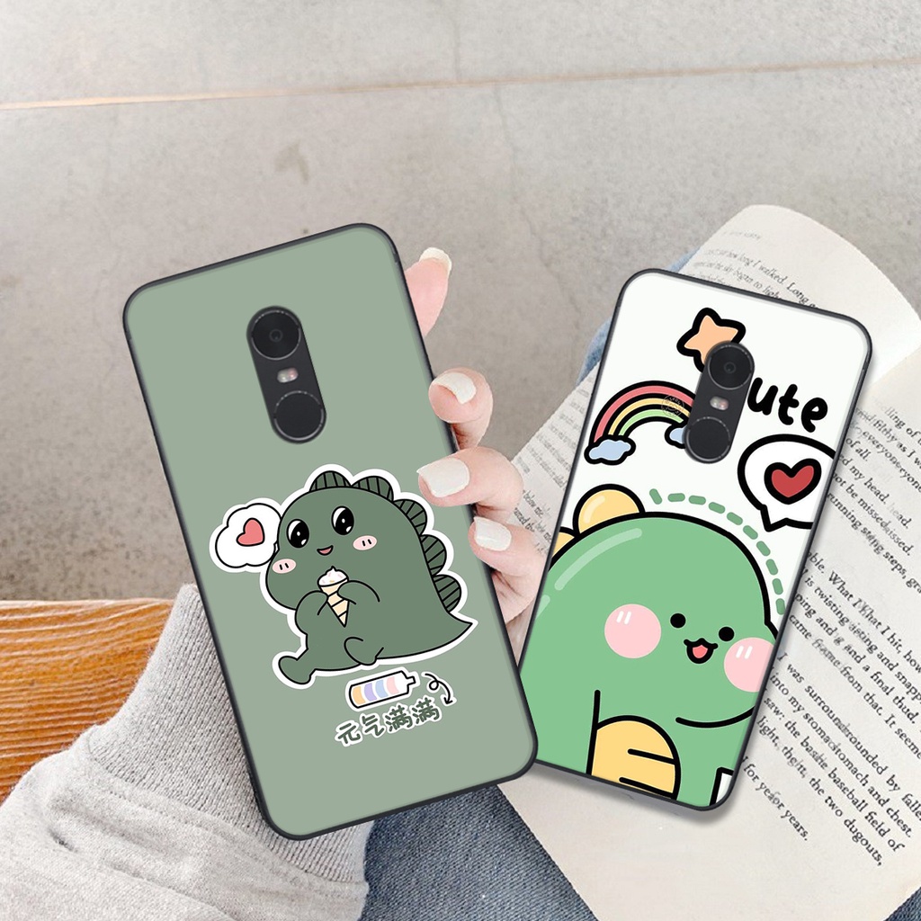 Ốp lưng Xiaomi Redmi 5 Plus - Mi Note 4/4x in hình khủng long cute