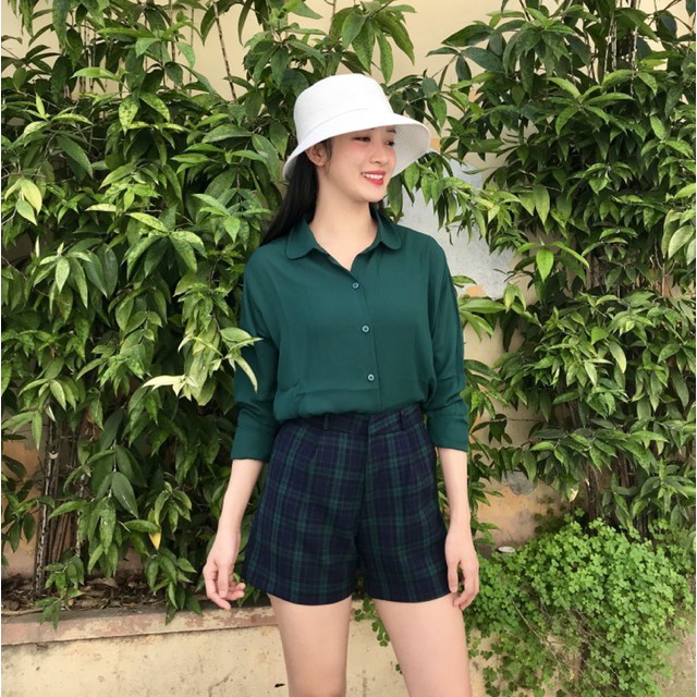 QUẦN ĐÙI NỮ SỌC CARO| QUẦN SHORT NỮ SỌC