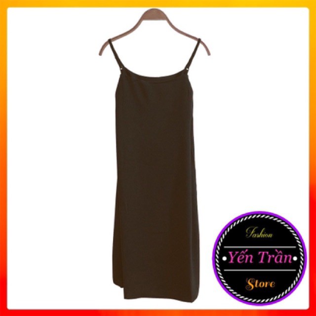Váy 2 dây, đầm xuông - chất đũi lụa trơn basic nữ | BigBuy360 - bigbuy360.vn