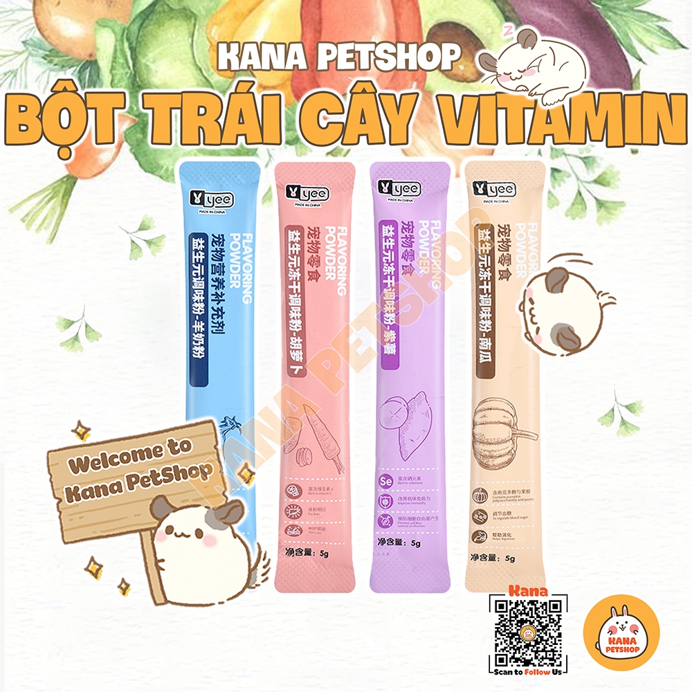 Bột Vitamin Sữa Dê Yee Hamster FREESHIP Thức Ăn Dặm Bột YEE Dinh Dưỡng Bảo Vệ Sức Khỏe Cho Hamster, Nhím , Sóc ...