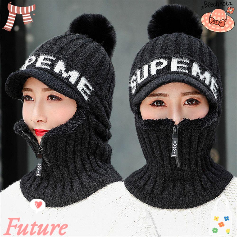 Set Mũ Len Kèm Khăn Choàng Cổ Chống Gió Thời Trang Dành Cho Nữ