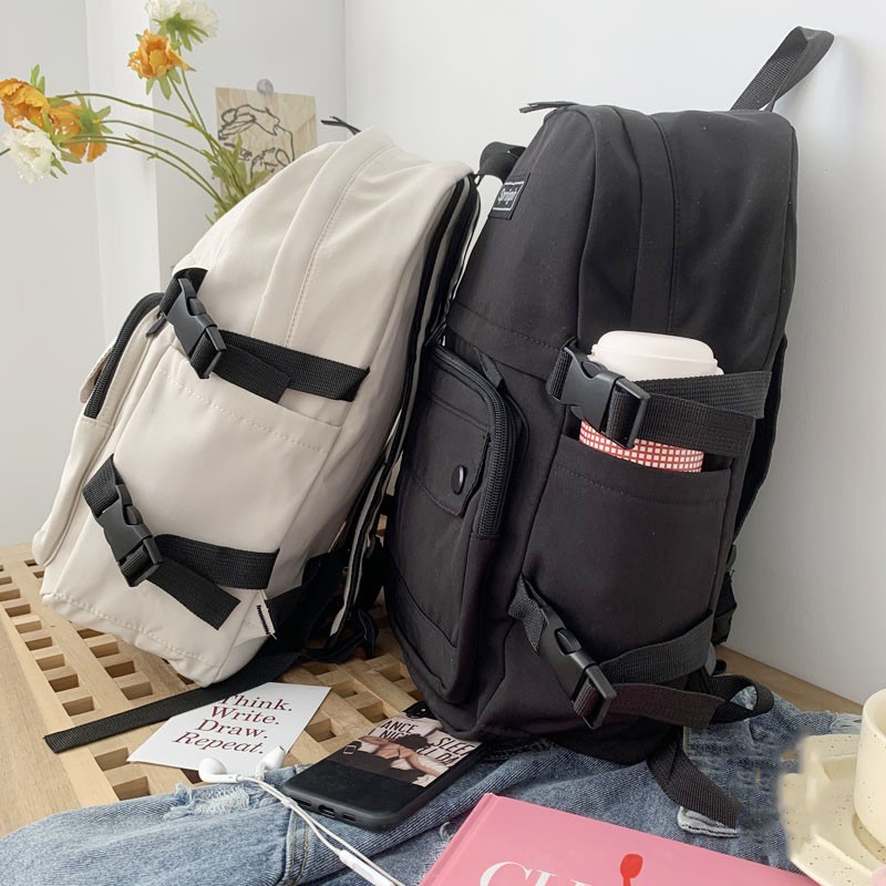 Balo Nam Nữ Thời Trang Springin 2 Màu Basic, Balo Mang Đi Học Đi Chơi