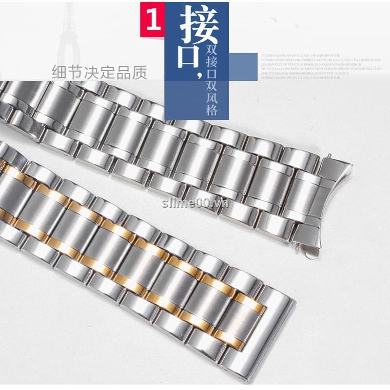 Dây đồng hồ bằng thép không gỉ có khóa cài L2 19 20mm dành cho nam và nữ