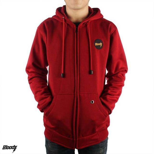 Áo Hoodie Có Khóa Kéo Thêu Họa Tiết Máu Độc Đáo