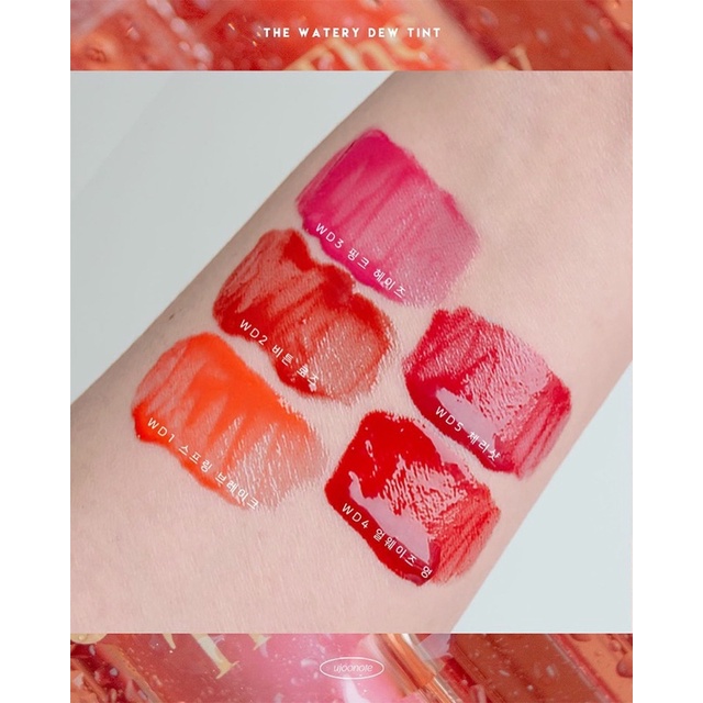 Son Tint Lì, Lâu Trôi Cho Đôi Môi Ẩm Mịn Merzy The Watery Dew Tint 4g