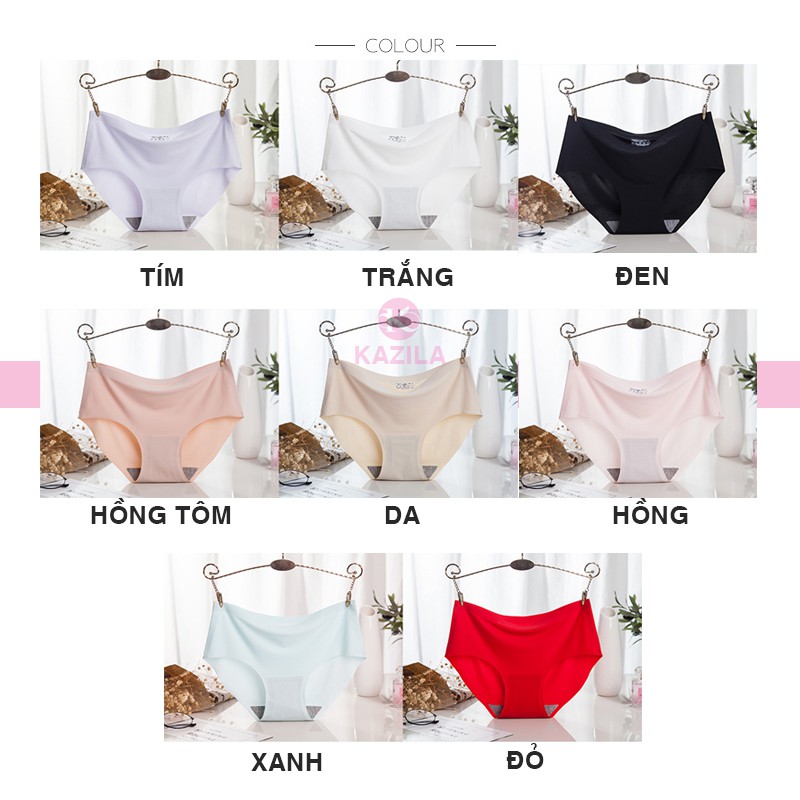 Quần lót su đúc cao cấp, quần lót nữ thun lạnh không viền cạp ép siêu mỏng cực mềm mịn Kazila QL35