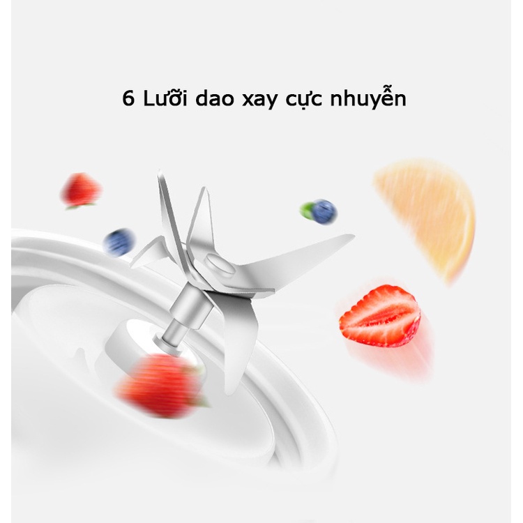 Máy Xay Sinh Tố Cầm Tay Mini Đa Năng Deerma  Công Suất 140W Sạc Pin Tích Điện 1500mAh, xay được đá