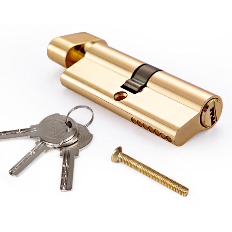 Ruột khoá tay gạt 90mm lõi đồng ( loại 1 đầ chìa )