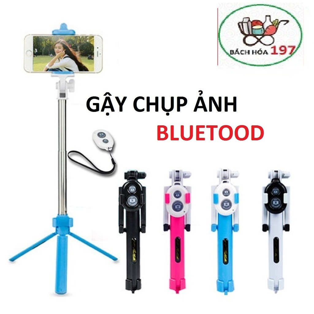 Gậy chụp ảnh có giá 3 chân Bluetood | BigBuy360 - bigbuy360.vn
