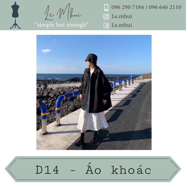 Áo khoác dạ đen