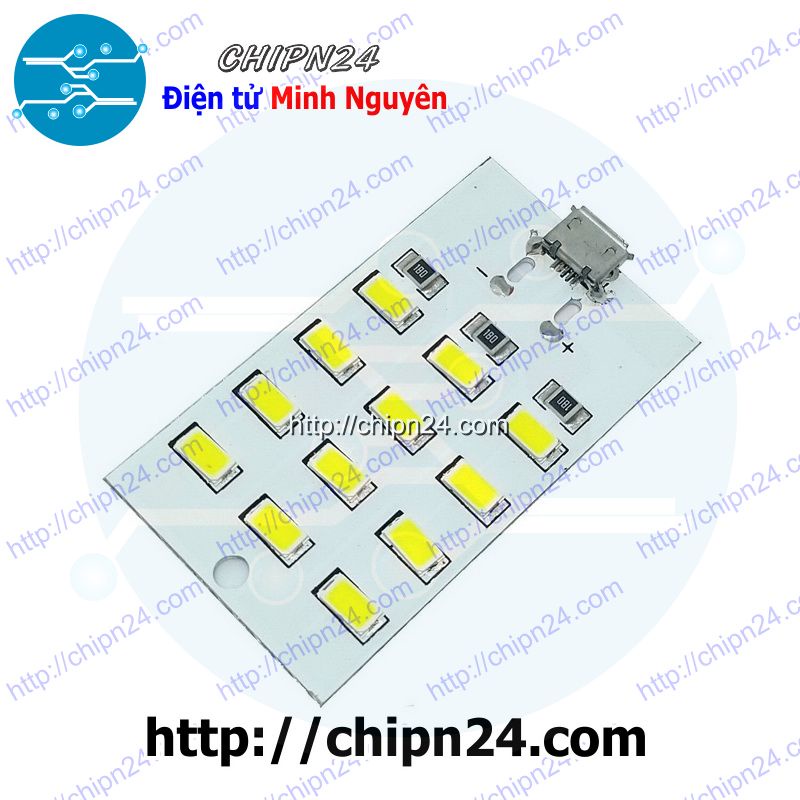 [1 pcs] Mạch 12 led siêu sáng USB 5V