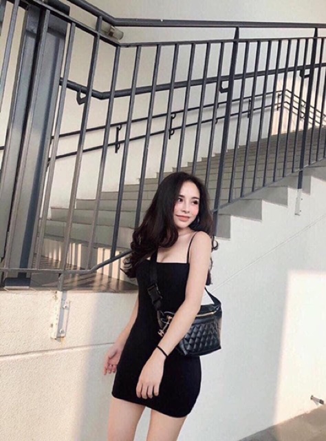 [Mã FAMAYWA2 giảm 10K đơn 50K] Đầm Body Hai Dây Bún Dáng Ngắn Màu Đen Siêu Tôn Dáng , Váy Hai Dây Body Cao Cấp | BigBuy360 - bigbuy360.vn