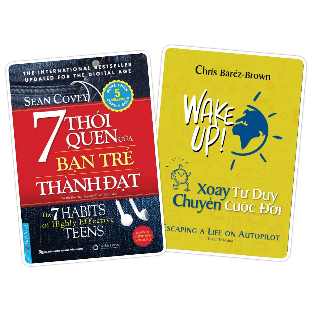 Sách - Combo 7 Thói Quen Của Bạn Trẻ Thành Đạt + Xoay Tư Duy Chuyển Cuộc Đời (Khổ Lớn) - First News