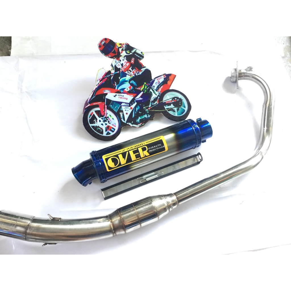 Bộ pô over full cổ bầu hơi inox exciter, winer, sonic, raider, satria, gsx, cbr, tfx, fz, r15