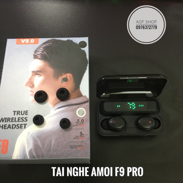 Tai Nghe Bluetooth Amoi F9 Pro Max Quốc Tế - Tiếng anh - BLT 5.0 - Hàng chuẩn