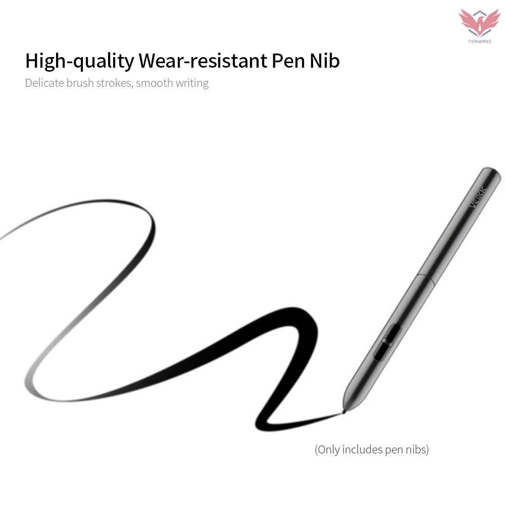 Bộ 10 ngòi bút cảm ứng thay thể chống mài mòn VEIKK S640 A30 VEIKK P001 dành cho máy tính bảng đồ hoạ