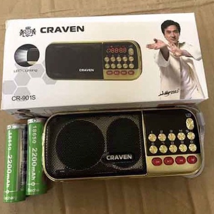 Loa đài Craven CR 901S, máy nghe nhạc đọc kinh phật dùng thẻ nhớ/USB pin siêu trâu
