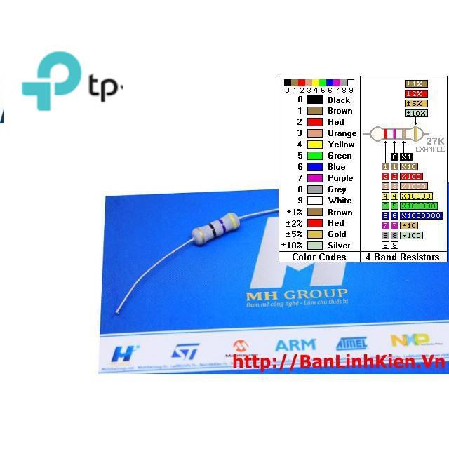 Trở vạch 5% 1W 1.5K-270K (Túi 10 con)