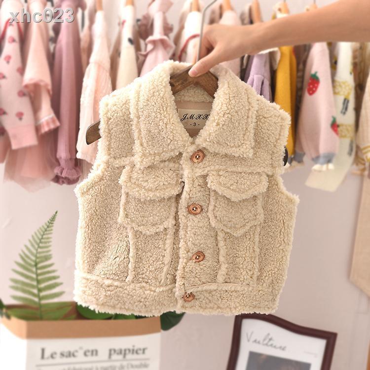 Áo Khoác Len Lông Cừu Dày Dặn Phong Cách Phương Tây Thời Trang Thu Đông Cho Bé